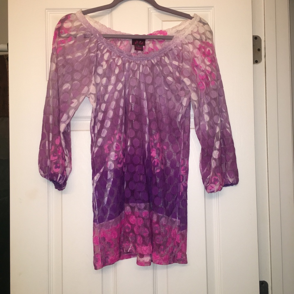 Shear Polka Dot Top